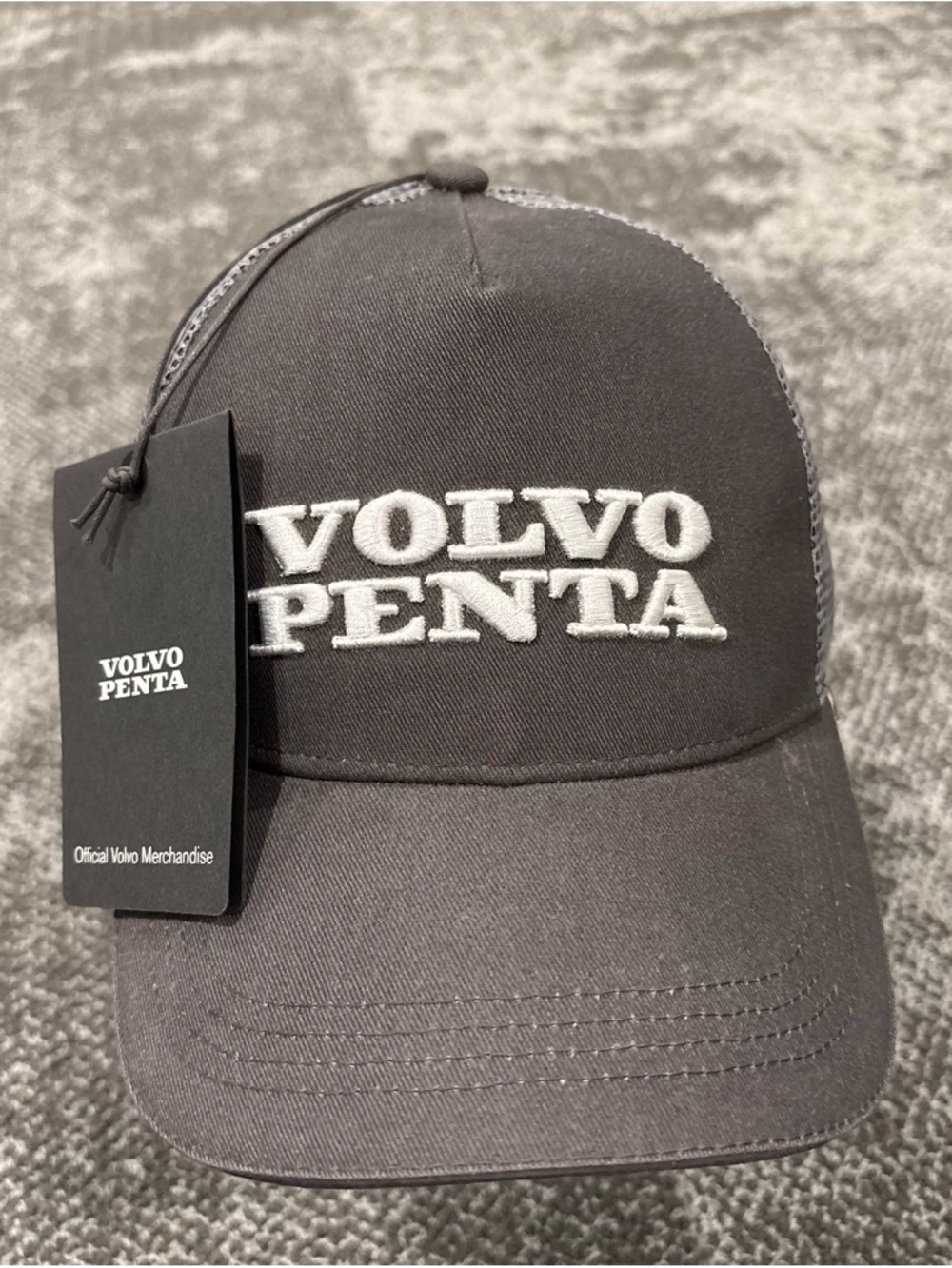 NWT Volvo Penta Grey Trucker OSFA Hat Snapback